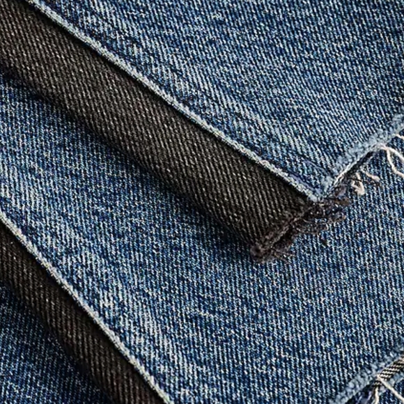 NWT EXPRESS Tuxedo Stripe Wide Leg Jeans Size 6L - Picture 6 of 16